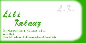 lili kalauz business card